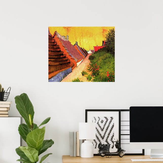 Street in Saintes Maries by Vincent van Gogh Poster (Home Office)