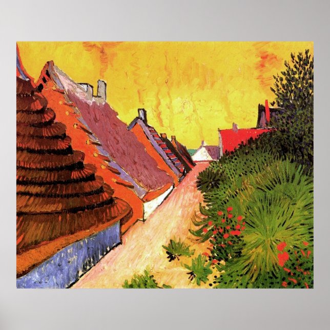 Street in Saintes-Maries by Vincent van Gogh Poster (Front)