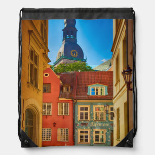Street in the Old Town   Estonia Drawstring Bag