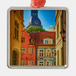 Street in the Old Town   Estonia Metal Ornament