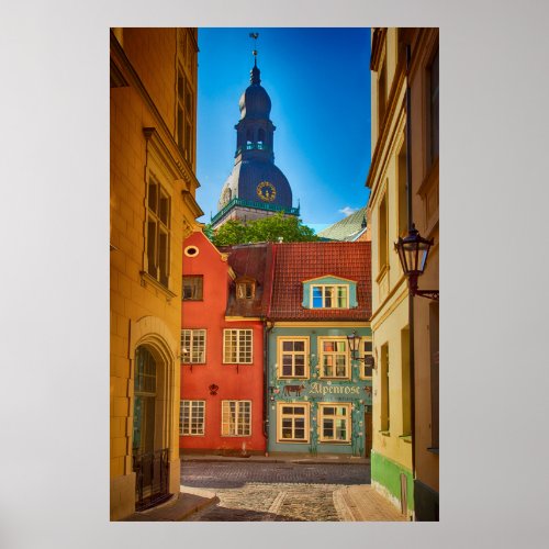 Street in the Old Town  Estonia Poster