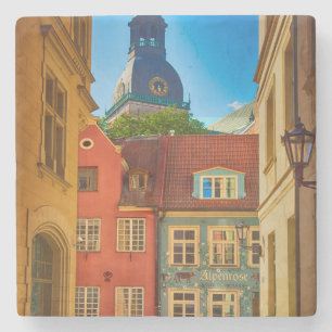 Street in the Old Town   Estonia Stone Coaster