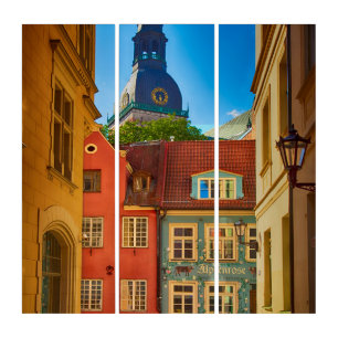 Street in the Old Town Estonia Triptych