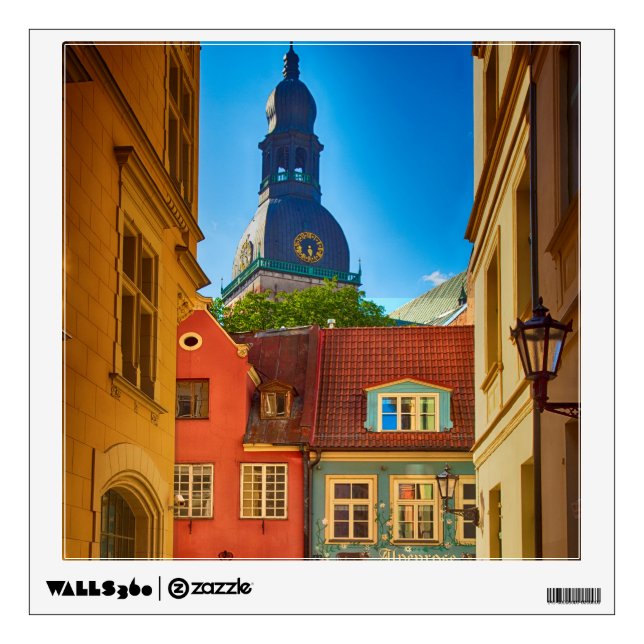 Street in the Old Town | Estonia Wall Decal (Front)