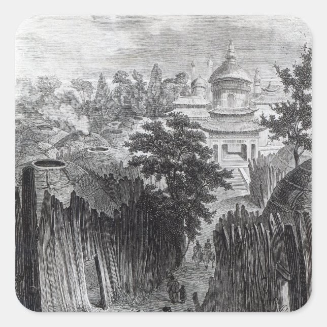 Street in Urga Square Sticker (Front)