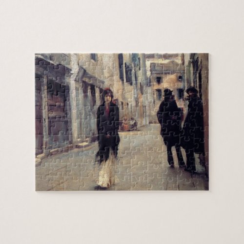 Street in Venice Elegant Woman Singer Sargent Jigsaw Puzzle