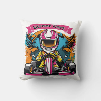 street kart throw pillow