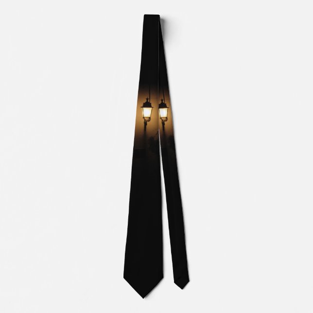 Street Lantern Night Lamp Photo Tie (Front)