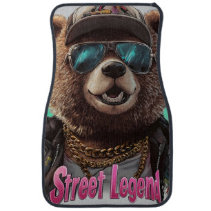 Street Legend Bear - Cool Graphic Design Car Floor Mat