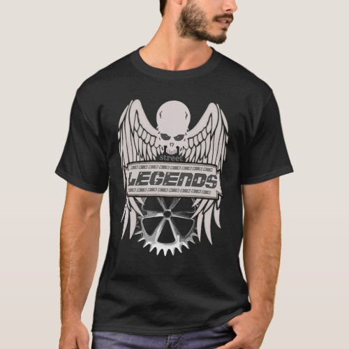 Street Legends Winged Skull T_Shirt
