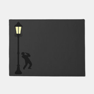 Street light horn musician doormat