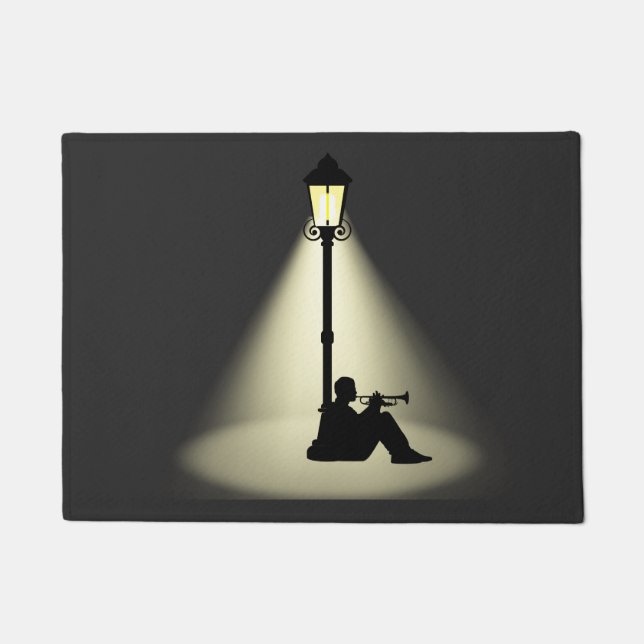 Street light horn musician doormat (Front)