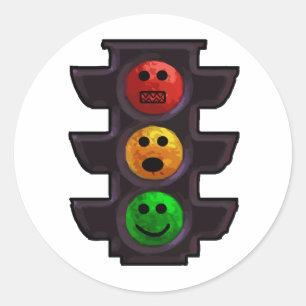Street Light Moods Classic Round Sticker