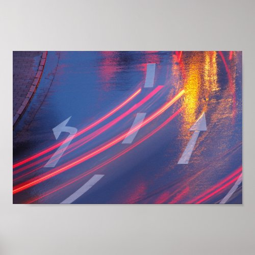 street lights directional arrows poster