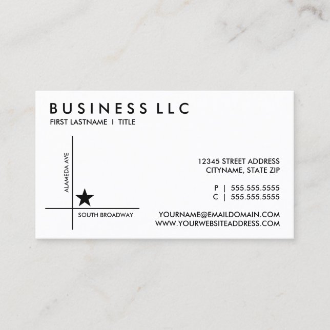 street map template business card (Front)