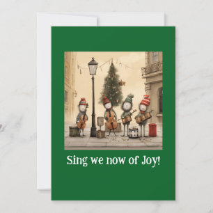 Street Musicians Holiday Greeting Card