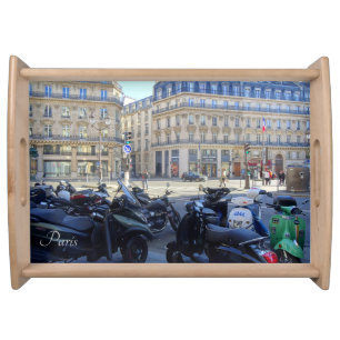 Street of Paris. France. Serving Tray