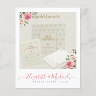 Street Party Style Wedding Design Own Flyer Pink