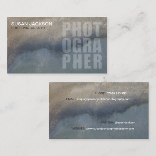 Customizable Street Photographer Business Card
