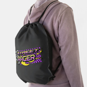 STREET RACERS BURNING WHEEL CLUB DRAWSTRING BAG
