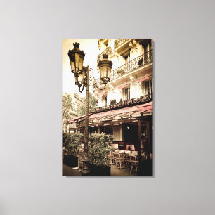 Street restaurant, Paris, France Canvas Print