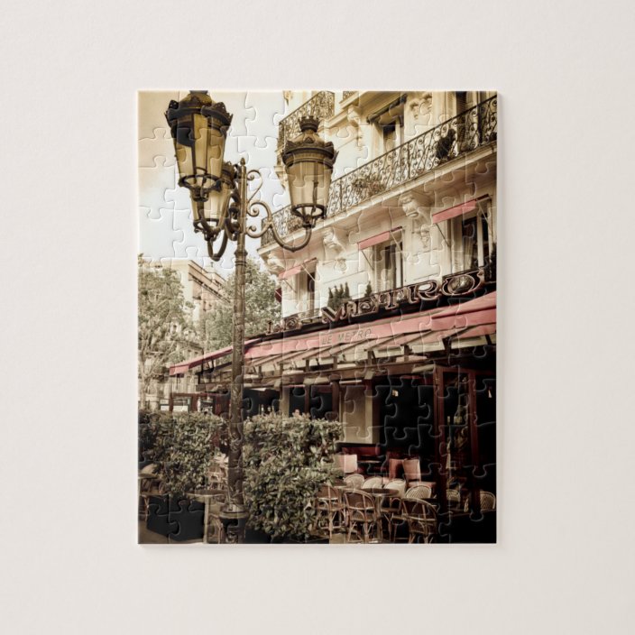 Street restaurant, Paris, France Jigsaw Puzzle
