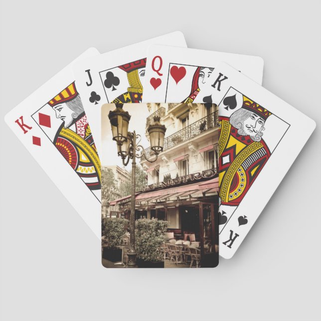 Street restaurant, Paris, France Poker Cards (Back)