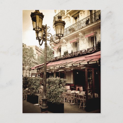 Street restaurant Paris France Postcard