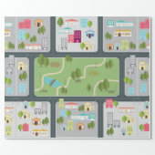 Street Road Map Matte Wrapping Paper (Flat)