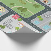 Street Road Map Matte Wrapping Paper (Corner)