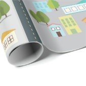 Street Road Map Matte Wrapping Paper (Roll Corner)