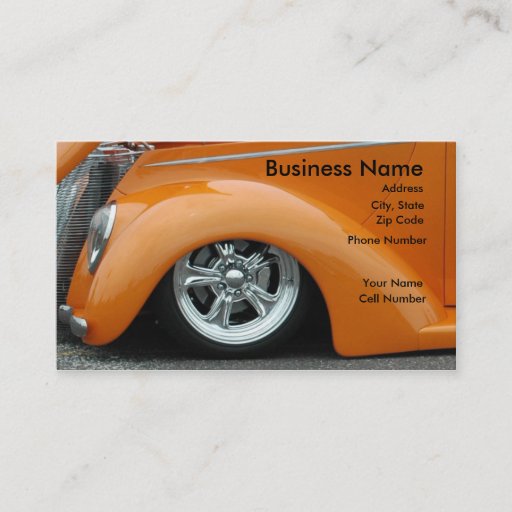 Customizable Street Rod Business Card