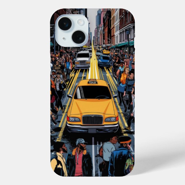 Street rush on the streets of New York Case-Mate iPhone Case (Back)