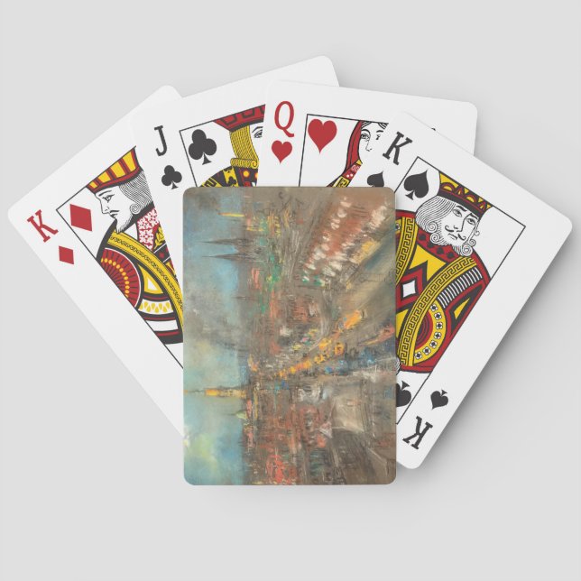 Street Scene in Indianapolis (Indiana, USA) Poker Cards (Back)