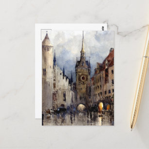 Street Scene in Munich, Ross Turner Postcard
