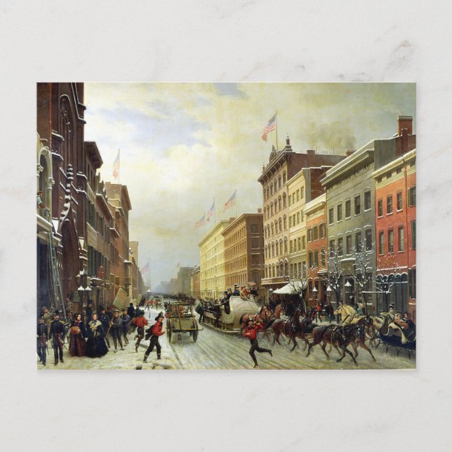 Street Scene in New York Postcard (Front)
