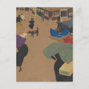 Street Scene in Paris Postcard