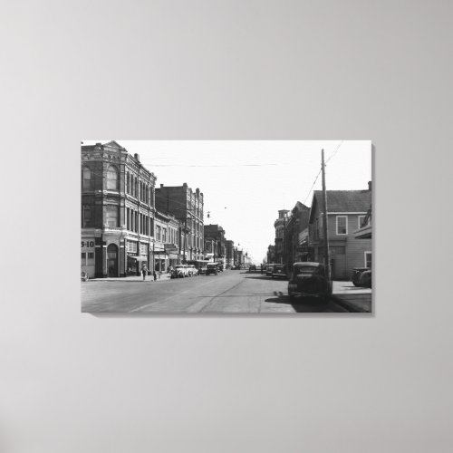 Street Scene in Port Townsend WA Photograph Canvas Print