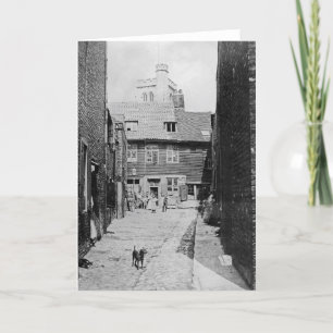 Street scene in Victorian London Card