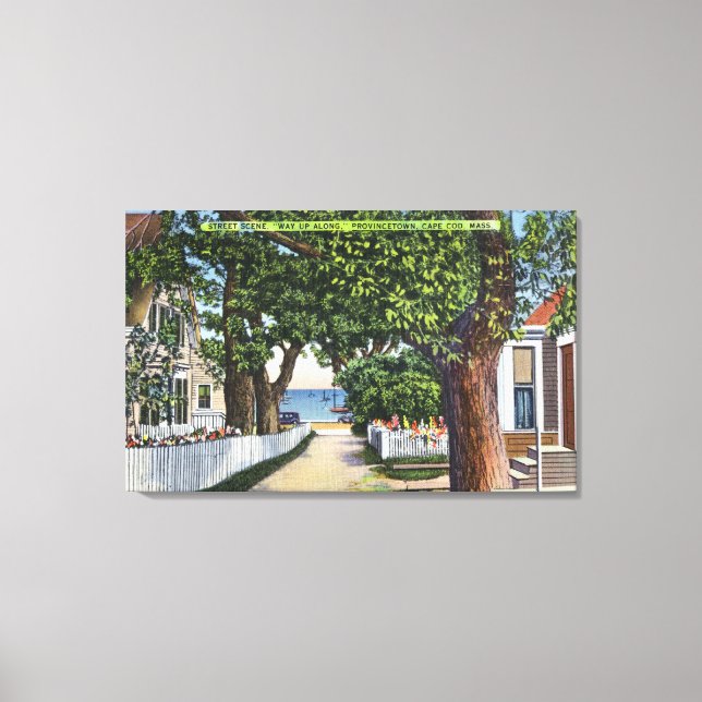 Street Scene of Residences Canvas Print (Front)