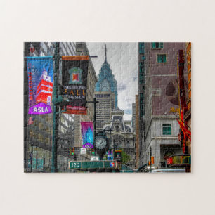Street Scene Philadelphia Jigsaw Puzzle
