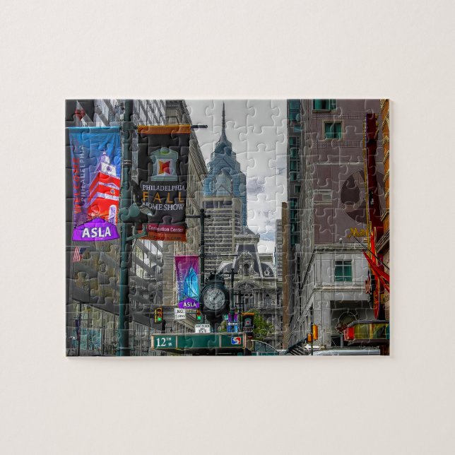 Street Scene Philadelphia Jigsaw Puzzle (Horizontal)