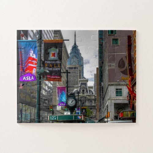 Street Scene Philadelphia Jigsaw Puzzle