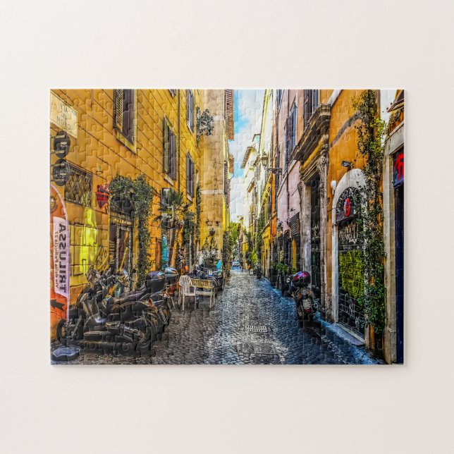 Street Scene  Rome. Jigsaw Puzzle (Horizontal)
