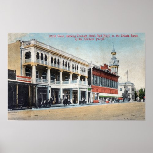 Street Scene Showing the Tremont Hotel Poster