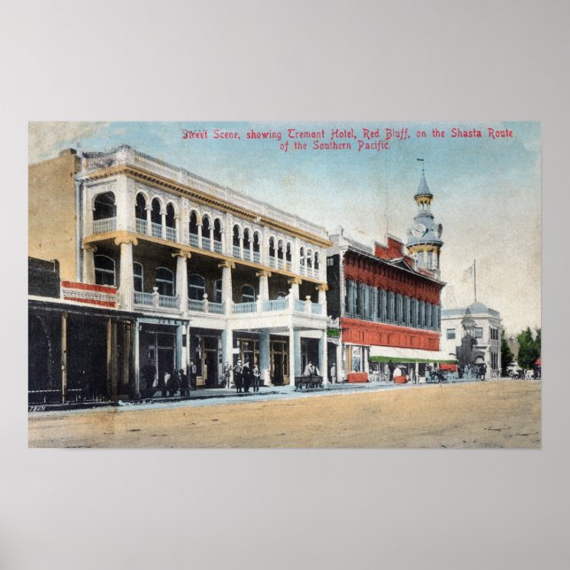 Street Scene Showing the Tremont Hotel Poster (Front)