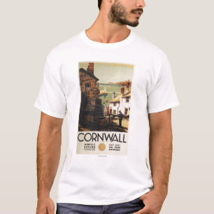 Street Scene with Two Men Working Railway T-Shirt
