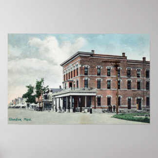 Street SceneGlendive, MT Poster