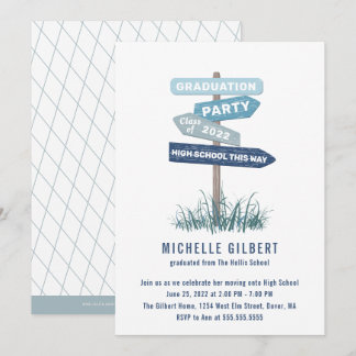 Street Sign 8th Grade Gradution Party Invitation