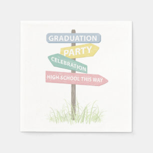 Street Sign 8th Grade Gradution Party Paper Napkins